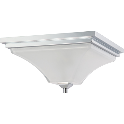 Nuvo Lighting 60/4006  Parker - 2 Light Flush Fixture with Sandstone Etched Glass in Polished Chrome Finish